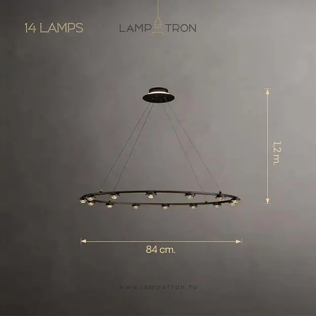 Кольцевые люстры и светильники TORRES RING 14 ламп Lampatron 8273-22548 Кольцевые люстры и светильники TORRES RING 14 ламп Lampatron 8273-22548