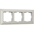 Рамка на 3 поста (жемчужный) Werkel WL07-Frame-03 a031784 Antik