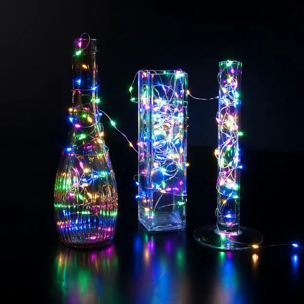 Гирлянда нить "роса" Eurosvet 400-009 мульти 10М a060414