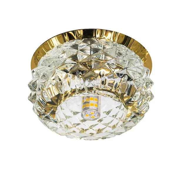 Встраиваемый светильник SPHE CR ЗОЛОТО/ПРОЗРАЧНЫЙ Lightstar 004252 CESARE