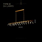 Реечный, рядный светильник GLORIOLE UP DOWN LINE Тип B (Кристаллы — Вниз). 24 LED. Lampatron gloriole-up-down-line-b-24 9126-25979