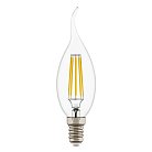 Лампа Lightstar 933602 LED FILAMENT CA35 Свеча на ветру E14 6W 220V 3000K 360G CL
