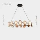 Кольцевые люстры и светильники EVIAN RING 16 ламп Lampatron 7690-24556
