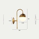 Бра BALL WALL Цвет латунь Lampatron ballwall-brass 652-25647