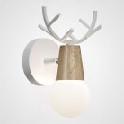 Бра С Рожками Wood/White ImperiumLoft 181041-26  Deer01