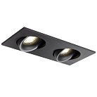 Встраиваемый двойной спот TIMA c поворотом Черный ImperiumLoft 148089-22 42.128