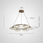 Кольцевые люстры и светильники CRISPIN R 6 плафонов. Прозрачное стекло Lampatron f-crispin-r-6-clear 8767-24666