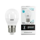 Лампа Gauss 53222 E27 12W 4100K матовая Elementary