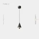 Подвесной светильник из латуни PIET CONE Тип C. Цвет Черный Lampatron 7260-19973