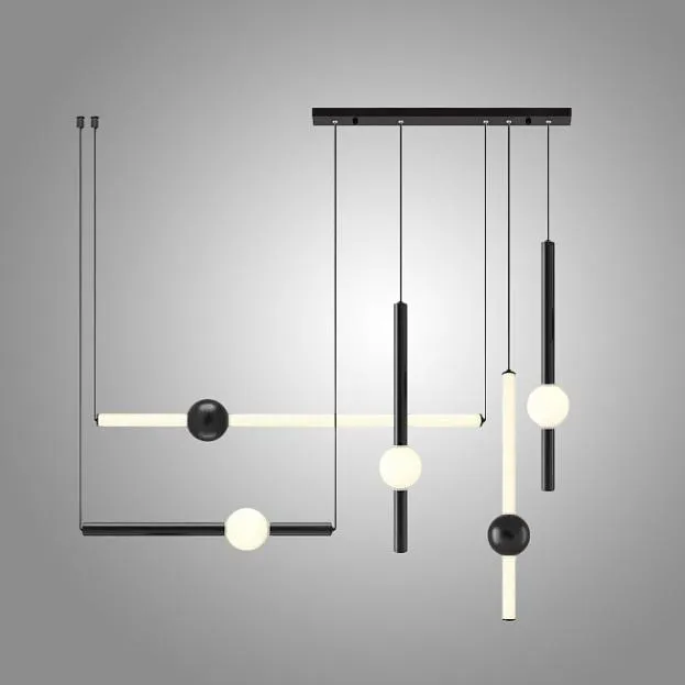 Подвесной светильник WAND COMBO L5 Black ImperiumLoft 345136-23 wand-combo01