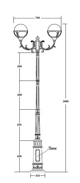 Наземный фонарь Oasis Light 88110A/16/E7 Bl GENOVA