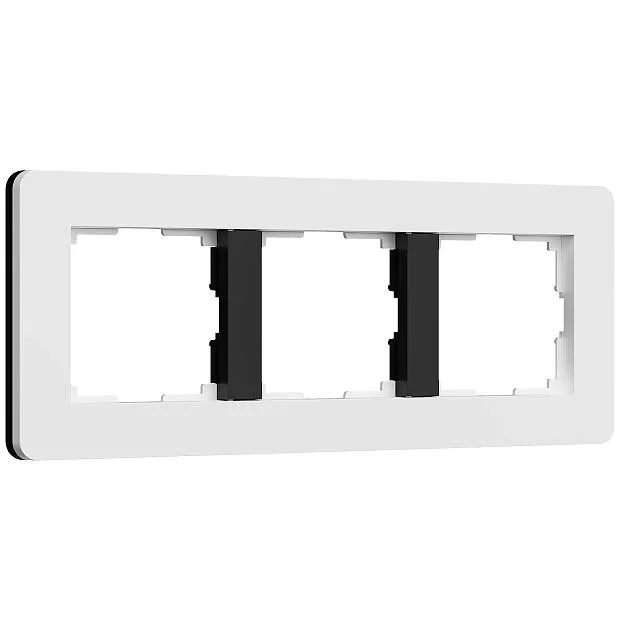 Рамка Werkel W0033068 Split белый/черный, soft-touch a067990