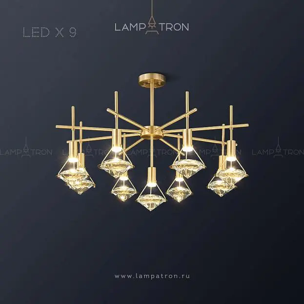 Люстра GLASGOW CH 9 ламп Lampatron 4652-11761 Люстра GLASGOW CH 9 ламп Lampatron 4652-11761
