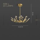 Люстра GLORIOLE UP Тип А. Размер L. 20 LED Lampatron gloriole-up-a-l 9129-26007