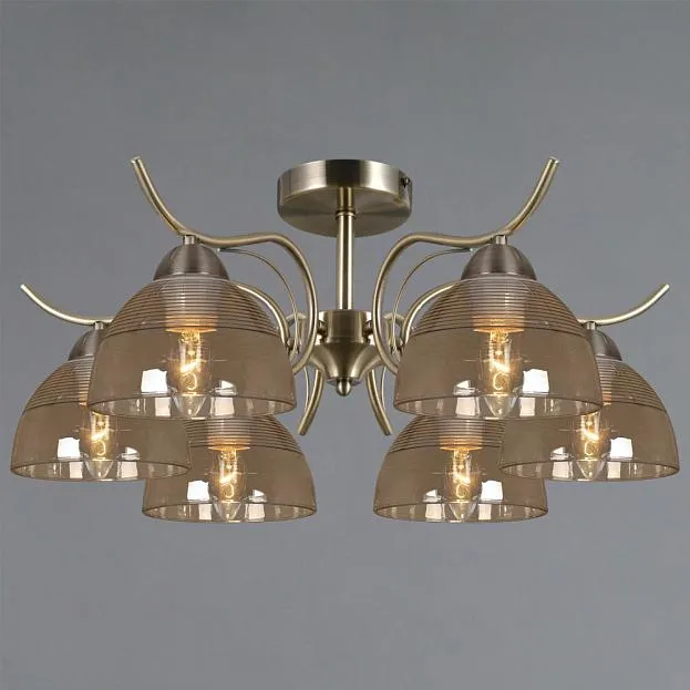Потолочная люстра ILLUMICO IL0733-6CSQ-25 AB AREZZO Потолочная люстра ILLUMICO IL0733-6CSQ-25 AB AREZZO
