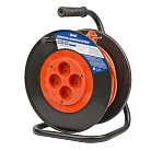 Розеточные блоки, удлинители Uniel YX10-004 /UCK-4N/2x1,00/40M/S ORANGE/BLACK Садовые на пластиковой катушке