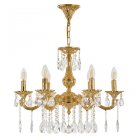 Люстра с хрустальными подвесками Bohemia Ivele Crystal AL78101/6/175 A G