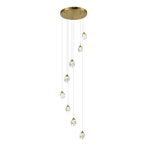 Светильник подвесной Золотистый/Прозрачный LED 8*3W 3000K ST-LuceSL6114.203.08 CASCATO Светильник подвесной Золотистый/Прозрачный LED 8*3W 3000K ST-LuceSL6114.203.08 CASCATO