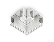 Коннектор угловой для шинопровода в натяжной потолок Magnetic 220V 100*100*51 Ambrella light GL1045 TRACK SYSTEM