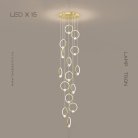 Готовая комбинация светильников LUANA MORE 10 ламп. Цвет Коричневый + Латунь Lampatron 5653-14614