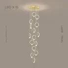 Готовая комбинация светильников LUANA MORE 10 ламп. Цвет Коричневый + Латунь Lampatron 5653-14614