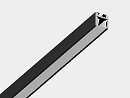 Накладной профиль SWG LS-12-BL, черный, 16*18*2500 мм. Комплект: профиль, рассеиватель 00-00040765