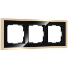 Рамка на 3 поста Werkel W0032852 Baguette (черный/латунь) a060241