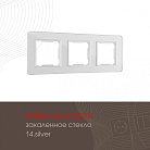 Рамка из закаленного стекла на 3 поста Arte Milano 503.14-3.silver am