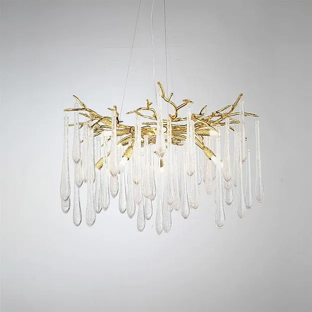 Подвесная люстра DEWDROPS D76 Chrome ImperiumLoft 343366-23 f-dewdrops-10-chrome