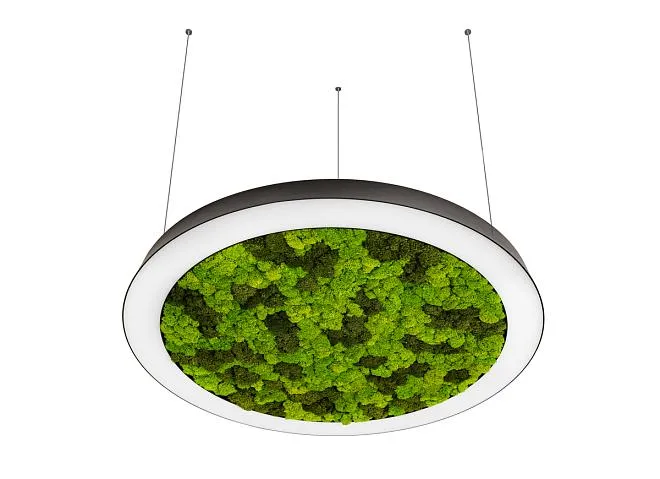Подвесной светодиодный светильник, 54Ватт, D-600мм Donolux dl600s54nw moss black Aura Moss Подвесной светодиодный светильник, 54Ватт, D-600мм Donolux dl600s54nw moss black Aura Moss