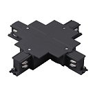 Соединение крестовое встраиваемое с подводом питания к треку 5030xx-R ЧЕРНЫЙ Lightstar 503147-R Quattro