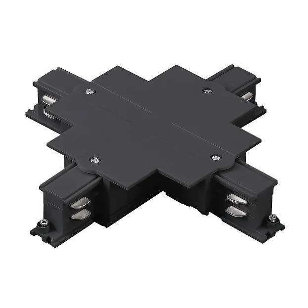 Соединение крестовое встраиваемое с подводом питания к треку 5030xx-R ЧЕРНЫЙ Lightstar 503147-R Quattro