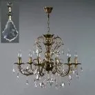 Подвесная люстра Ambiente 8888/6 PB Leaf crystal