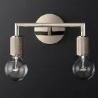 Бра Rh Utilitaire Double Sconce Silver 123265-22 ImperiumLoft
