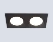 Встраиваемый светильник Ambrella light TN6615/2 BK черный IP44 GX53/2 max 15W 215*110*24