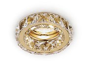 Встраиваемый точечный светильник MR16 с хрусталем Ambrella Light K112 CL/G