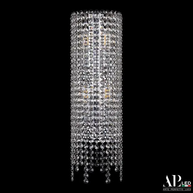 Бра светодиодные хрустальные APL LED SH500.B5.16-45.B.Ni.E14 Sicilia Бра светодиодные хрустальные APL LED SH500.B5.16-45.B.Ni.E14 Sicilia