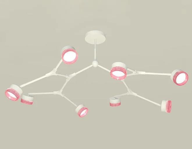 Люстра на штанге Ambrella light XB9059200/8 SWH/PI