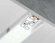 Алюминиевый профиль накладной Ambrella light GP1800WH Alum Profile