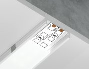 Алюминиевый профиль накладной Ambrella light GP1800WH Alum Profile