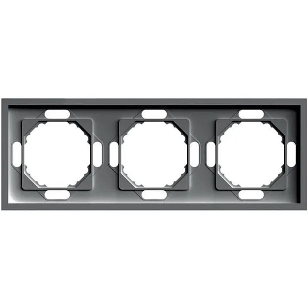Рамка 3-местная, серия Эмили, антрацит, soft touch Stekker 49938 PFR00-5003-09 Рамка 3-местная, серия Эмили, антрацит, soft touch Stekker 49938 PFR00-5003-09