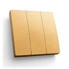 Выключатель беспроводной FERON 41727 TM83, 230V, 500W, трехклавишный, золото