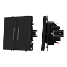 Механизм выключателя двухклавишный проходной LED SWT-NOBE-MKP2-SFPL-L-BK (230V, 10A) Arlight 054267