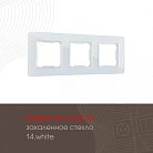 Рамка из закаленного стекла на 3 поста Arte Milano 503.14-3.white am