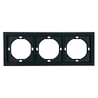 Рамка 3-местная, PFR00-3003-05, черный бархат Stekker 50463 Мия