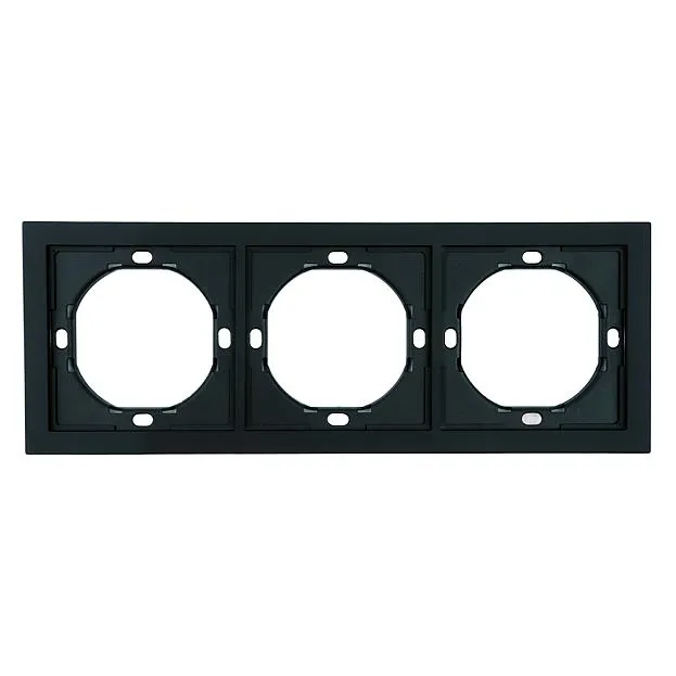 Рамка 3-местная, PFR00-3003-05, черный бархат Stekker 50463 Мия