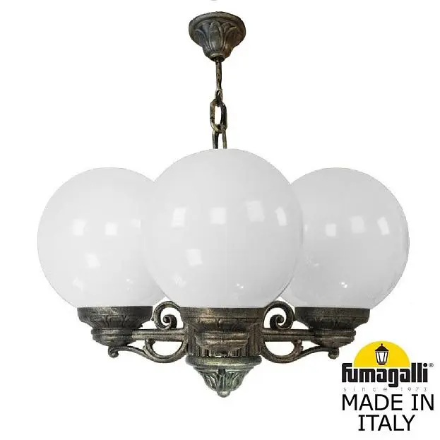 Подвесной уличный светильник FUMAGALLI SICHEM/G250 3L. G25.120.S30.BYF1R Sichem/Bisso/G250 3L Подвесной уличный светильник FUMAGALLI SICHEM/G250 3L. G25.120.S30.BYF1R Sichem/Bisso/G250 3L