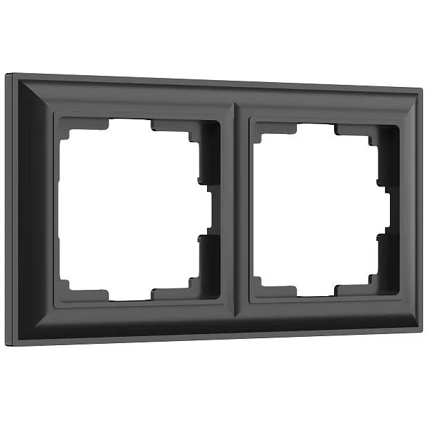 Рамка на 2 поста Werkel W0022208 (черный матовый) Fiore a051029