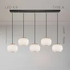 Готовая комбинация светильников HEMING COMBO 5 ламп. Тип A. Планка Lampatron 7550-21108