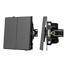 Механизм выключателя двухклавишный непроходной SWT-TENDO-MK02-SFPL-GR (230V, 10A) Arlight 054546